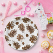 Rustikaler Pinecone Pappteller (Party)
