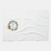 Rustikaler Pinecone | Stars Weihnachtsfeier Geschirrtuch (Horizontal)