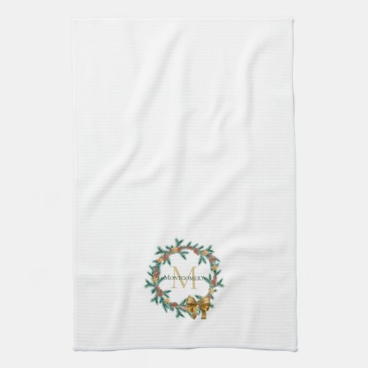 Rustikaler Pinecone | Stars Weihnachtsfeier Geschirrtuch (Vertikal)