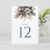 Rustikaler Pinecone Tischnummer (Stehend Vorderseite)