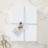 Rustikaler Pinecone Wasserfarbe Frohe Weihnachten Geschenkanhänger (Mit Garn)