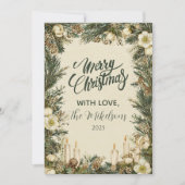 Rustikaler Pinecone Weihnachten (Vorderseite)