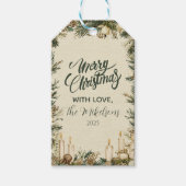 Rustikaler Pinecone Weihnachten Geschenkanhänger (Vorderseite)