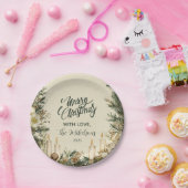 Rustikaler Pinecone Weihnachten Pappteller (Party)