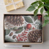 Rustikaler Pinecone Weihnachten Seidenpapier (Geschenk)