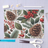 Rustikaler Pinecone Weihnachten Seidenpapier (Handwerk)