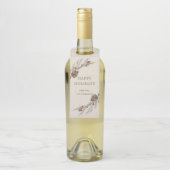 Rustikaler Pinecone Weihnachtsfeiertag Flaschenanhänger (Auf Flasche)