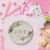 Rustikaler Pinecone Weihnachtsfeiertag Pappteller (Party)