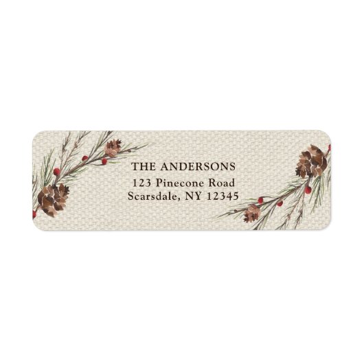 Rustikaler Pinecone Weihnachtsurlaub (Vorne)