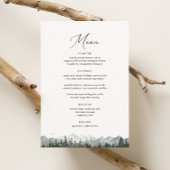 Rustikaler Pinienbaum 5 x 7 Hochzeit Menükarte