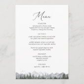 Rustikaler Pinienbaum 5 x 7 Hochzeit Menükarte (Vorderseite)