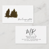 Rustikaler Pinienbaum-Designer Visitenkarte (Vorne/Hinten)