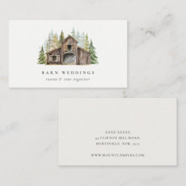 Rustikaler Pinienwald Barnyard Event Holiday Zuhau Visitenkarte