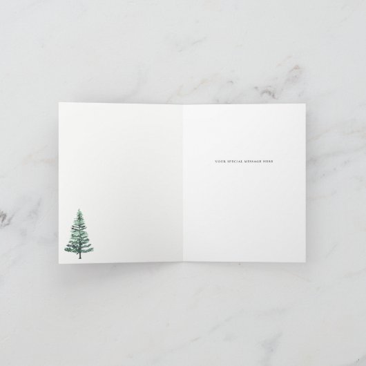 Rustikaler Pinienwald Danke Karte (Innenseite)