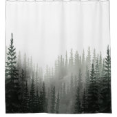 Rustikaler Pinienwald Duschvorhang (Vorderseite)