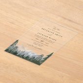 Rustikaler Pinienwald Einladung zur Hochzeit (Ablage )