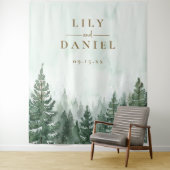 Rustikaler Pinienwald - Foto im Hintergrund Wandteppich (Beispiel)