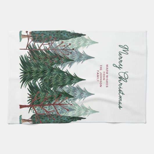 Rustikaler Pinienwald Geschirrtuch (Horizontal)