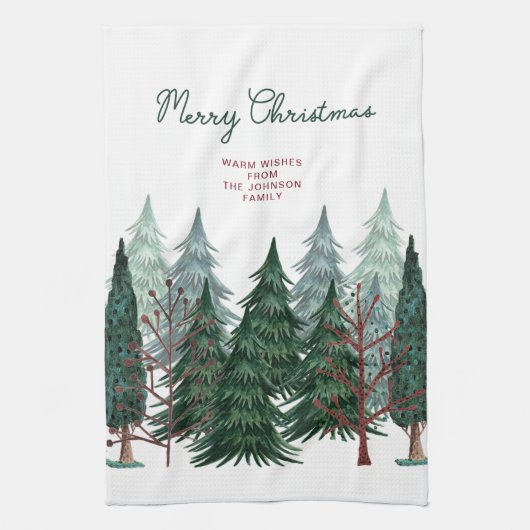 Rustikaler Pinienwald Geschirrtuch (Vertikal)