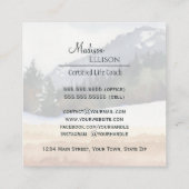 Rustikaler Pinienwald Quadratische Visitenkarte (Rückseite)