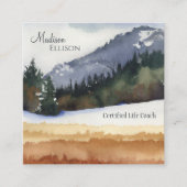 Rustikaler Pinienwald Quadratische Visitenkarte (Vorderseite)