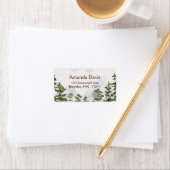 Rustikaler Pinienwald Rücksendeadresse Adressaufkleber (Insitu)