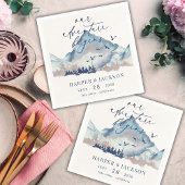 Rustikaler Pinienwald Unser Abenteuer beginnt Serviette