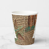 Rustikaler Pinienwald Weihnachtsbaum Pappbecher (Rechts)