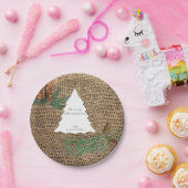 Rustikaler Pinienwald Weihnachtsbaum Pappteller (Party)