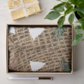 Rustikaler Pinienwald Weihnachtsbaum Rentier Seidenpapier (Geschenk)