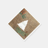 Rustikaler Pinienwald Weihnachtsbaum Serviette (Ecke)