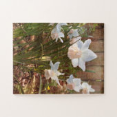 Rustikaler Pink Cup Daffodil Blume Fotografie Puzzle (Horizontal)