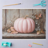 Rustikaler Pink Pumpkin Herbst Blätter Decoupage Seidenpapier (Basteln)