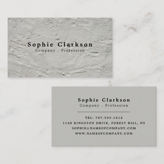 rustikaler Plaster-Effekt, rustikal Visitenkarte (Vorne/Hinten)