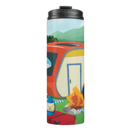 Rustikaler Platz Thermosbecher (Vorderseite)