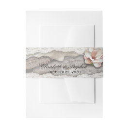 Rustikaler Polterabend aus Holz Burlap Lace Floral Einladungsbanderole