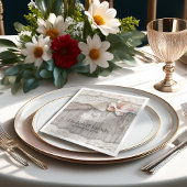 Rustikaler Polterabend aus Holz Burlap Lace Floral Serviette