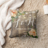 Rustikaler Polterabend aus Holzblumen Kissen (Decke)