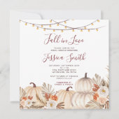 Rustikaler Pumpkin Boho Fall in Liebe Brautparty Einladung (Vorderseite)