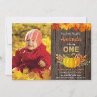 Rustikaler Pumpkin Fall erster Geburtstag Gold