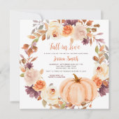 Rustikaler Pumpkin Fall in Liebe Brautparty Einladung (Vorderseite)