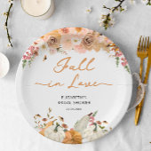 Rustikaler Pumpkin Fall in Liebe Papierplatte Pappteller