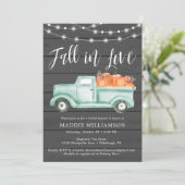 Rustikaler Pumpkin Fall Liebe Brautparty laden ein Einladung (Stehend Vorderseite)