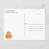 Rustikaler Pumpkin Fall Liebe Brautparty laden ein Einladungspostkarte (Rückseite)