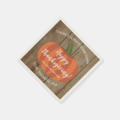 Rustikaler Pumpkin Herbst Erntedank Napkin Serviette (Ecke)