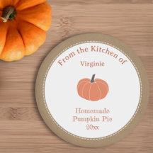 Rustikaler Pumpkin Pie Etikett