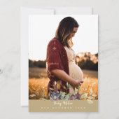 Rustikaler Pumpkin Truck Mute Tones Baby Dusche Einladung (Rückseite)