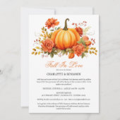 Rustikaler Pumpkinfall oder Herbstdusche Einladung (Vorderseite)