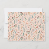 Rustikaler QR-Code Boho-Wildblumen Hochzeit RSVP Karte (Rückseite)