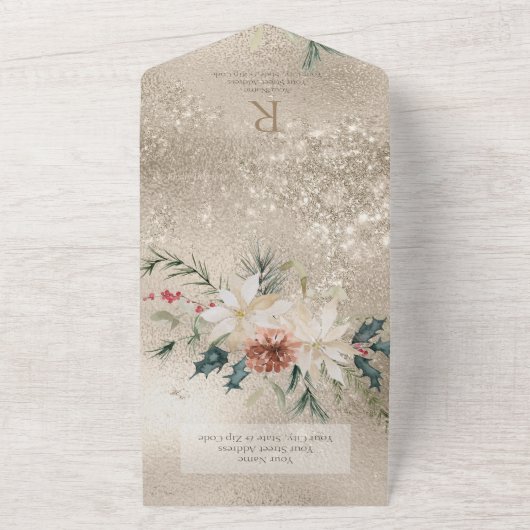 Rustikaler QR-Code für Pine & Berries All In One Einladung (Außenbereich)